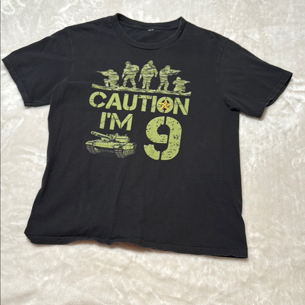Amazon Kids Black and Green Short Sleeve Tee